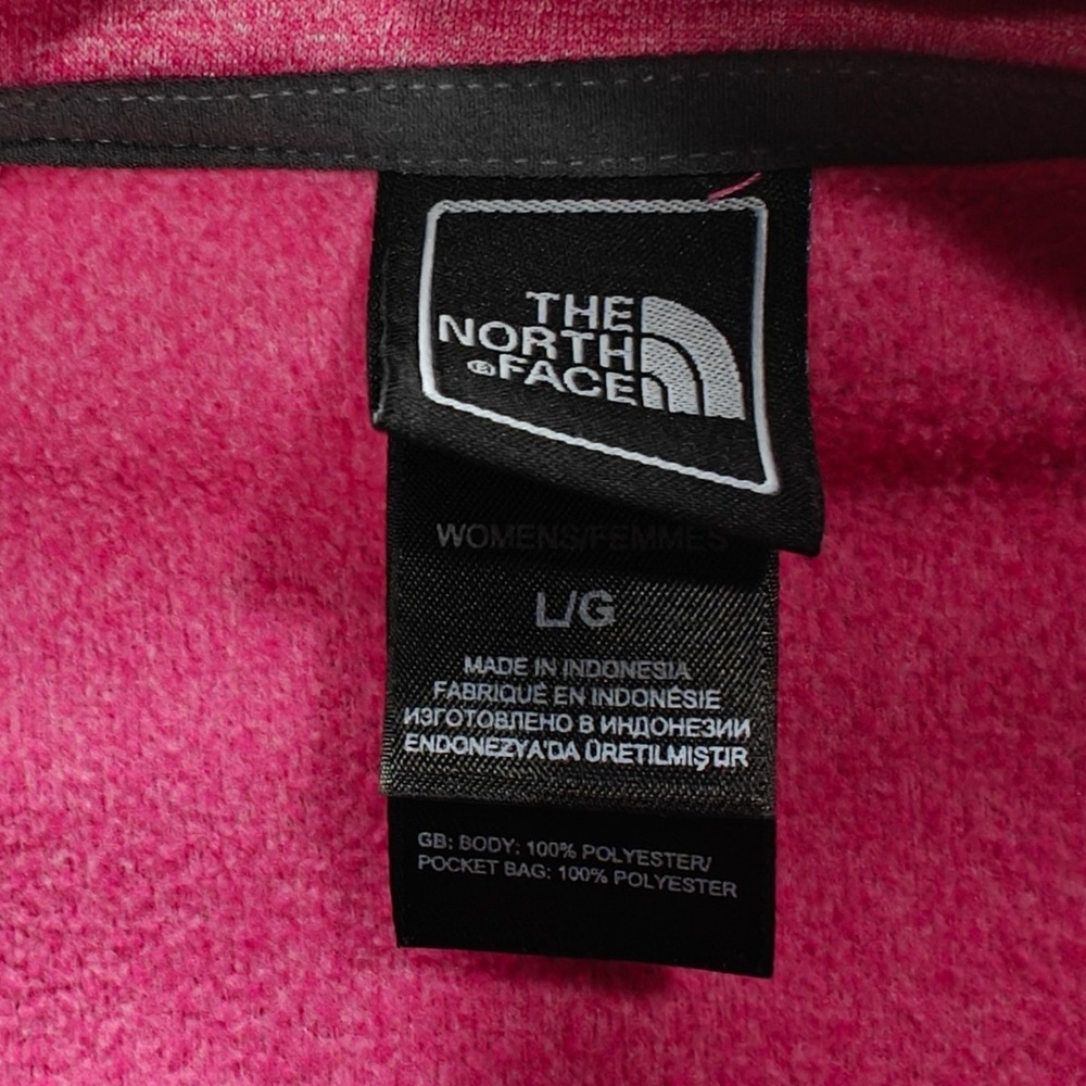 The North Face Pink Mock Neck Full Zip Sweatshirt Womens L Athleisure Gym Sporty - Picture 3 of 12